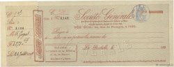 Francs FRANCE regionalismo e varie La Rochelle 1889 DOC.Chèque SPL
