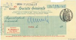 2994,45 Francs Annulé FRANCE regionalism and miscellaneous Paris 1924 DOC.Chèque VF