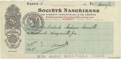 5000 Francs FRANCE regionalismo e varie Nancy 1915 DOC.Chèque SPL