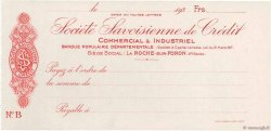 Francs FRANCE Regionalismus und verschiedenen La Roche-Sur-Foron 1930 DOC.Chèque fST