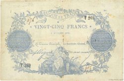 25 Francs type 1870 - Clermont-Ferrand FRANCE  1870 F.A44.01 TB