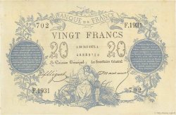20 Francs type 1871 FRANKREICH  1873 F.A46.04 VZ+