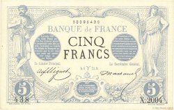 5 Francs NOIR FRANCIA  1873 F.01.16 AU
