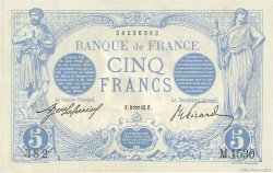 5 Francs BLEU FRANKREICH  1913 F.02.13 VZ to fST