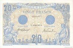 20 Francs BLEU FRANCE  1912 F.10.02 UNC