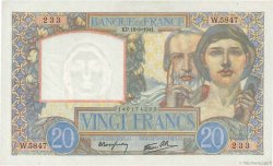 20 Francs TRAVAIL ET SCIENCE FRANCIA  1941 F.12.18