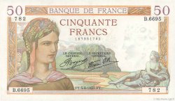 50 Francs CÉRÈS modifié FRANCIA  1937 F.18.01