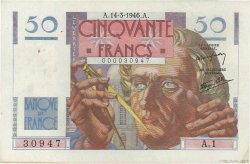 50 Francs LE VERRIER Petit numéro FRANKREICH  1946 F.20.01A1