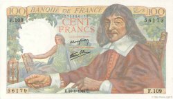100 Francs DESCARTES FRANKREICH  1944 F.27.07