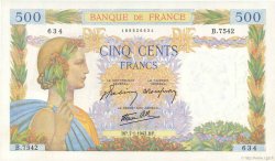 500 Francs LA PAIX FRANCE  1943 F.32.44 AU-