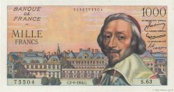 1000 Francs RICHELIEU FRANCE  1954 F.42.07 AU