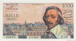 1000 Francs RICHELIEU FRANCE  1955 F.42.12
