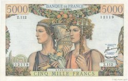 5000 Francs TERRE ET MER FRANKREICH  1952 F.48.07 fST