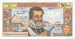 50 Nouveaux Francs HENRI IV FRANCE  1959 F.58.03 UNC-