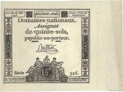 15 Sols FRANCE  1793 Ass.41b UNC-