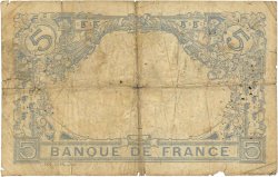 5 Francs BLEU lion inversé Petit numéro FRANCE  1915 F.02bis.03 G