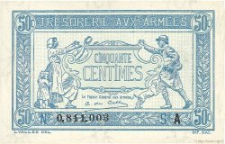 50 Centimes TRÉSORERIE AUX ARMÉES 1917 FRANCIA  1917 VF.01.01 SC+