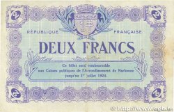 2 Francs FRANCE regionalismo e varie Narbonne 1921 JP.089.25 BB