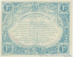 1 Franc Spécimen FRANCE Regionalismus und verschiedenen Nîmes 1915 JP.092.07 fST+