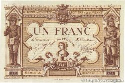 1 Franc Spécimen FRANCE regionalism and miscellaneous Poitiers 1915 JP.101.04 AU-