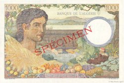 1000 Francs Spécimen ALGÉRIE  1942 P.089s pr.NEUF