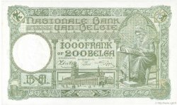 1000 Francs - 200 Belgas BELGIUM  1942 P.110 UNC-
