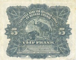 5 Francs CONGO BELGA  1952 P.21 SPL