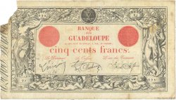 500 Francs GUADELOUPE  1923 P.10b MB