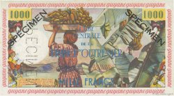 1000 Francs pêcheur Spécimen FRENCH GUIANA  1955 P.27s fST+