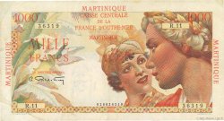 1000 Francs Union Française MARTINIQUE  1946 P.33 VF