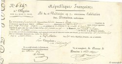 161 Francs 33 Centimes FRANCE regionalismo e varie Allineuc 1799 