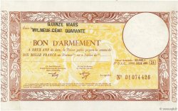 10000 Francs FRANCE regionalismo e varie  1940  BB