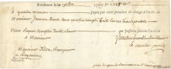 288 Livres 17 Sols FRANCE regionalism and miscellaneous Bordeaux 1769 
