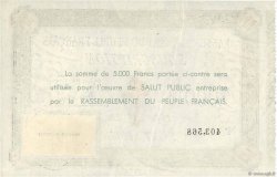 5000 Francs FRANCE regionalism and various  1947  VF