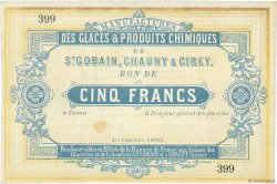 5 Francs Non émis FRANCE regionalismo y varios Saint Gobain 1870 JER.02.17b