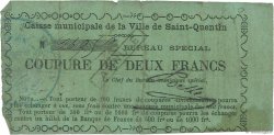 2 Francs Annulé FRANCE regionalism and miscellaneous Saint-Quentin 1870 JER.02.18c