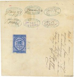 50 Francs FRANCE Regionalismus und verschiedenen Les Riceys 1872 JER.10.08b SS