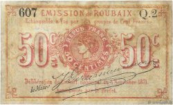 50 Centimes FRANCE régionalisme et divers Roubaix 1870 JER.59.55a B