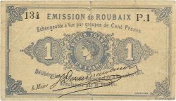 1 Franc FRANCE regionalismo y varios Roubaix 1870 JER.59.55b