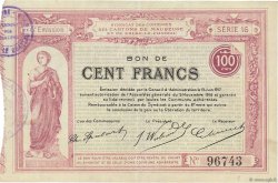 100 Francs FRANCE régionalisme et divers  1917 JPNEC.59.1831 SUP