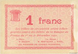 1 Franc FRANCE regionalism and miscellaneous  1920 JPNEC.78.37 XF