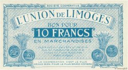 10 Francs FRANCE regionalism and miscellaneous Limoges 1920  UNC