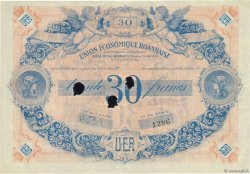 30 Francs Annulé FRANCE Regionalismus und verschiedenen Roanne 1929  fVZ
