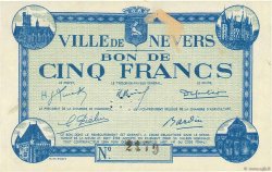 5 Francs FRANCE régionalisme et divers Nevers 1940 K.088 SUP