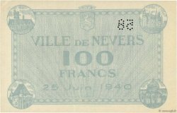 100 Francs FRANCE Regionalismus und verschiedenen Nevers 1940 K.091 fST