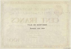 100 Francs FRANCE Regionalismus und verschiedenen Saint-Omer 1940 K.112 fST+