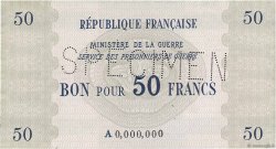50 Francs Spécimen FRANCE regionalism and miscellaneous  1945 K.004s UNC