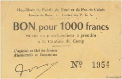 1000 Francs FRANCE régionalisme et divers Bruay 1945 K.067.10b