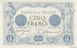 5 Francs NOIR essai avec filigrane Essai FRANCE  1872 F.01.13Ec AU
