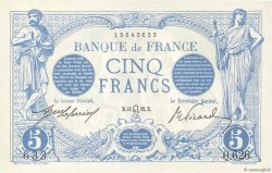 5 Francs BLEU FRANCE  1912 F.02.07 NEUF